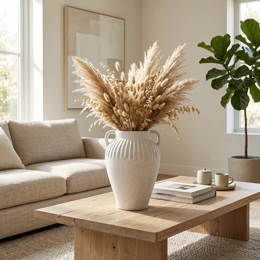 WOODSONHAVEN WHITE VASE 18 (IN)