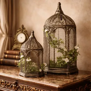 Cathedrial Lanterns Set of 2 18in and 14inH 1