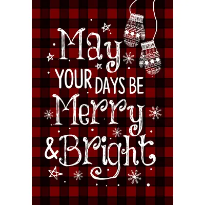 Merry & Bright Garden Flag 12in by 18in