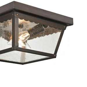 Springfield 10'' Wide 2-Light Outdoor Flush Mount - Hazelnut Bronze 4