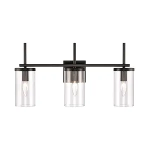 Oakland 23'' Wide 3-Light Vanity Light - Black 2