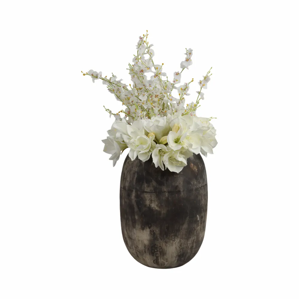 HENDONSIDE BROWN GLASS VASE 18 (IN)