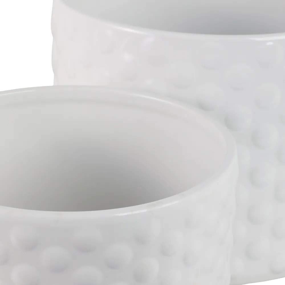 DECKERFORD SET OF 2 WHITE PLANTER 10 (IN)