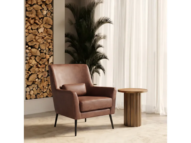 Ontario Accent Chair Vintage Brown 2