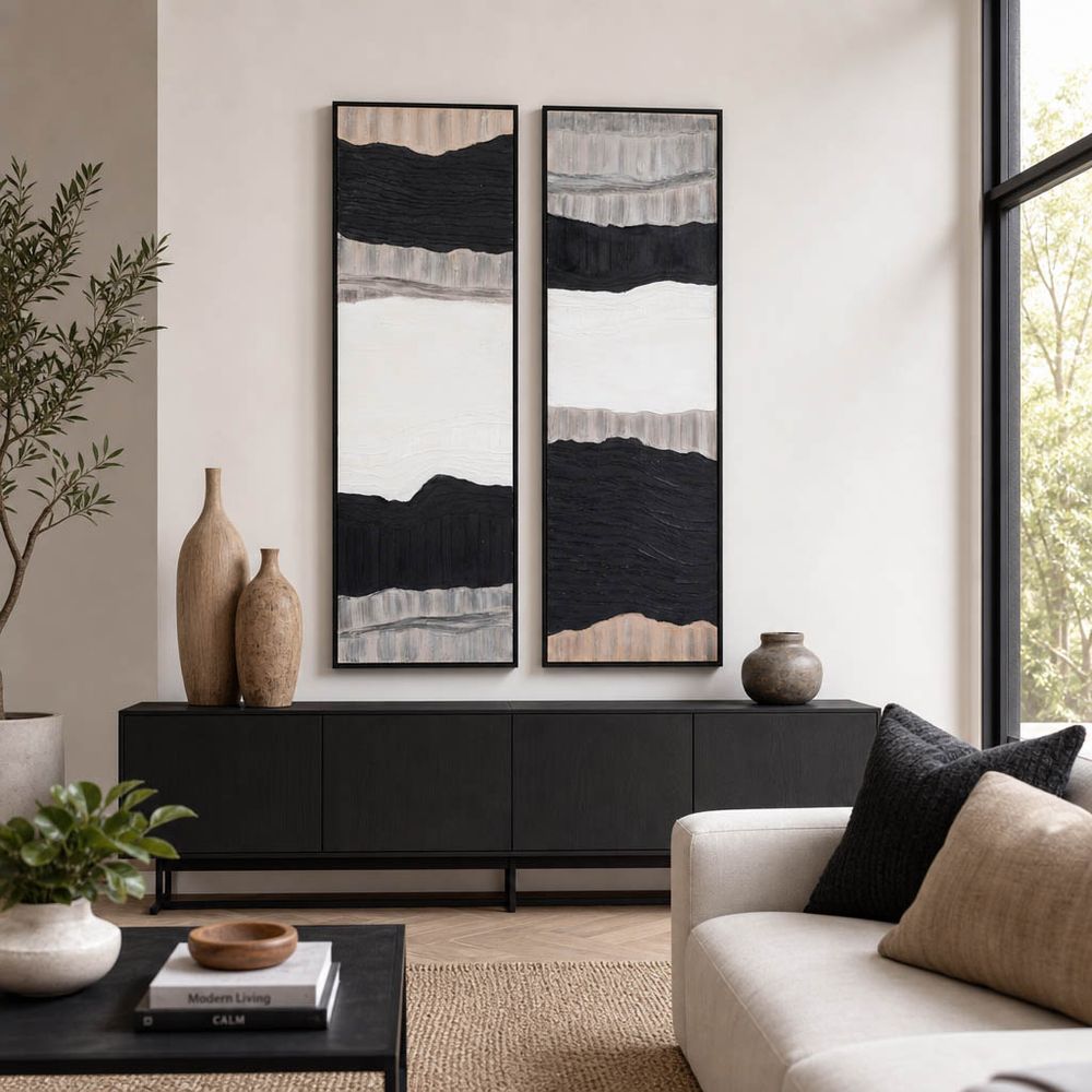 BRAMPORT SET OF 2 BLACK ART 70 (IN)