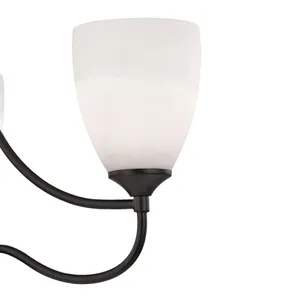 Arlington 22'' Wide 3-Light Chandelier - Oil Rubbed Bronze with White Glass 4
