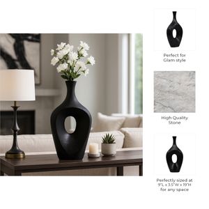 DUTTONRIDGE BLACK VASE 19 (IN) 11