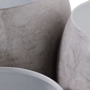 JAKEWICK SET OF 3 IVORY PLANTER 11 (IN) 7