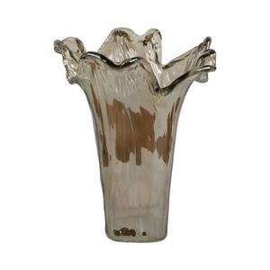 CLAYMORE GRAY GLASS VASE 15 (IN) 4