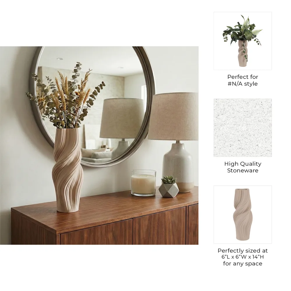 ROSSPORT TAN VASE 14 (IN)