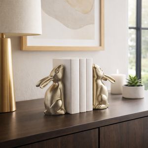 RAMONAHAM SET OF 2 GOLD BOOKENDS 7 (IN) 11