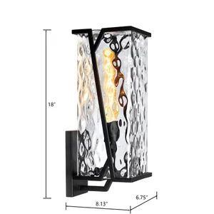 Waterfall 18'' High 1-Light Outdoor Sconce - Matte Black 2