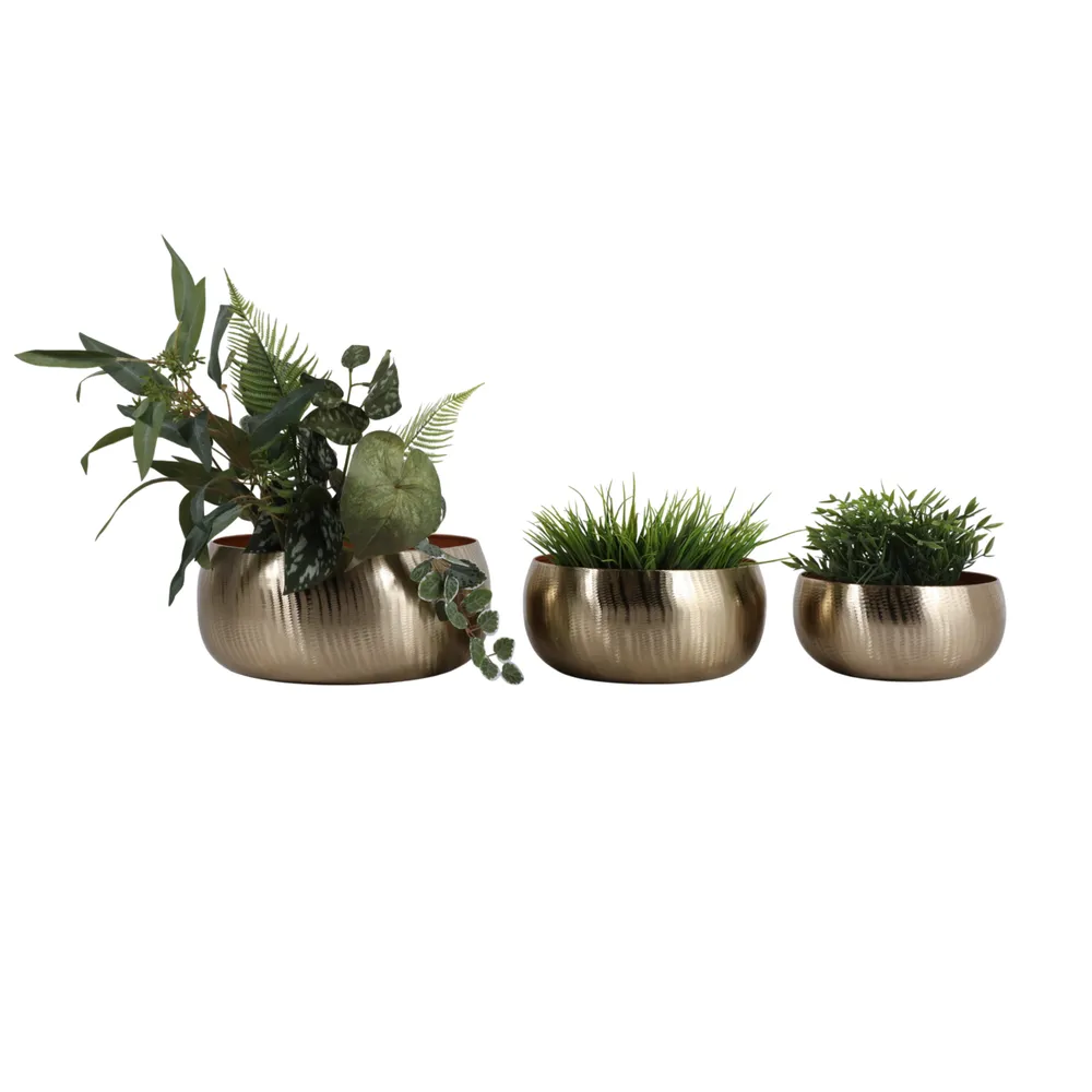 HANLEYCROSS SET OF 3 GOLD PLANTER 6 (IN)