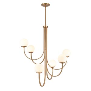 Caroline 36'' Wide 6-Light Chandelier - Brushed Gold 3