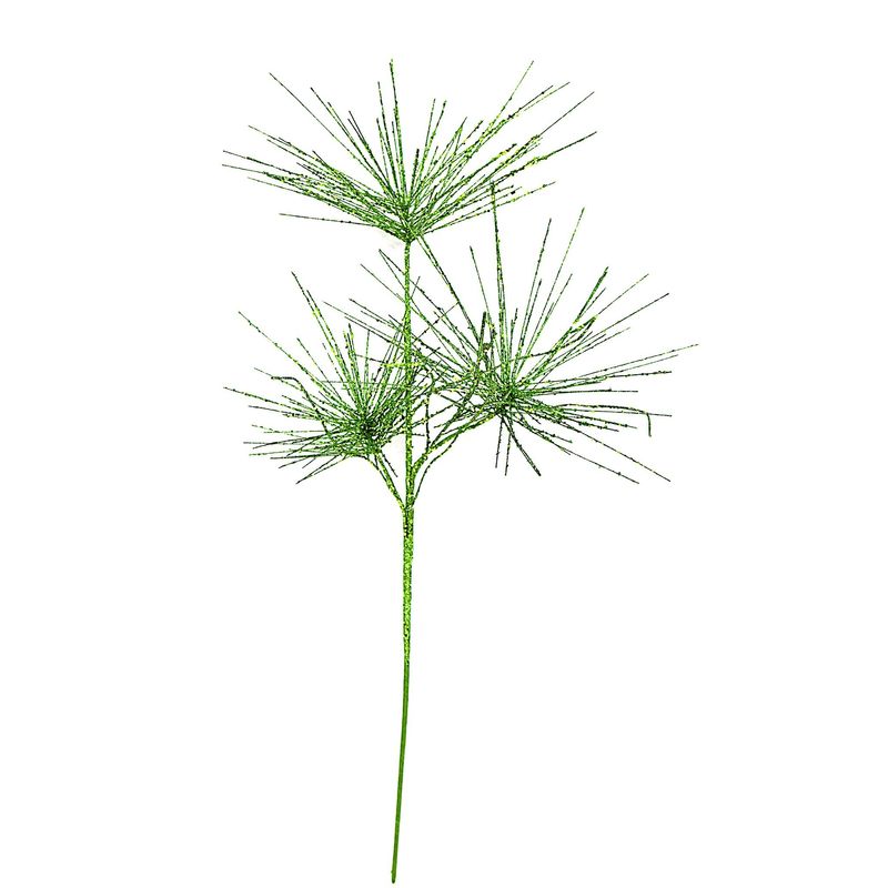 34" GLITTER BEADED PINE BRANCH