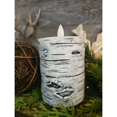Birch 3x4in Moving Flame LED Candle