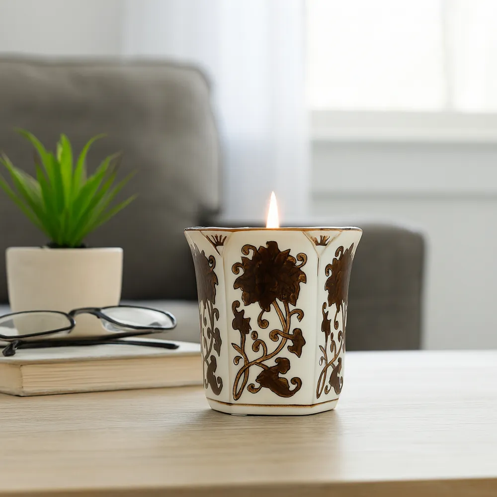 GREERWORTH BROWN CANDLE 4 (IN)