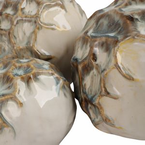 HOLDENVIEW SET OF 3 IVORY ORBS 6 (IN) 6