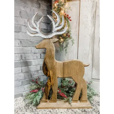 Wooden Reindeer 23x43in