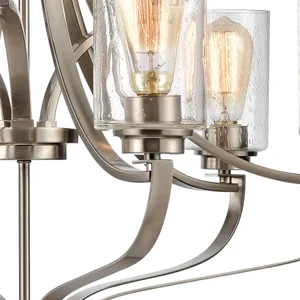 Market Square 29" Wide 9-Light Chandelier - Brushed Nickel 3