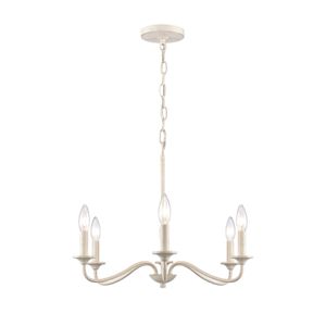 Quinn 30'' Wide 6-Light Chandelier - Antique White 3