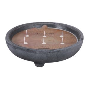 WELDONCREST LEMON DISTRESSED CANDLE 4 (IN) 1