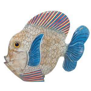 11" WHITE FISH WITH BLUE FINS 1