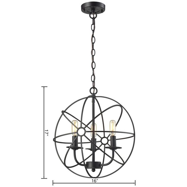 Yardley 16'' Wide 3-Light Chandelier - Oil Rubbed Bronze