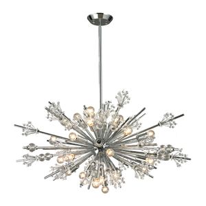 Starburst 36'' Wide 24-Light Chandelier - Polished Chrome 1