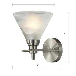 Pemberton 9'' High 1-Light Sconce - Brushed Nickel 2