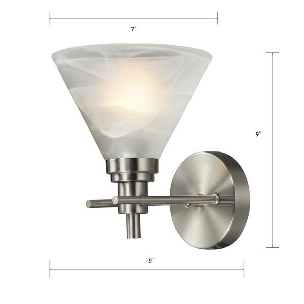 Pemberton 9'' High 1-Light Sconce - Brushed Nickel
