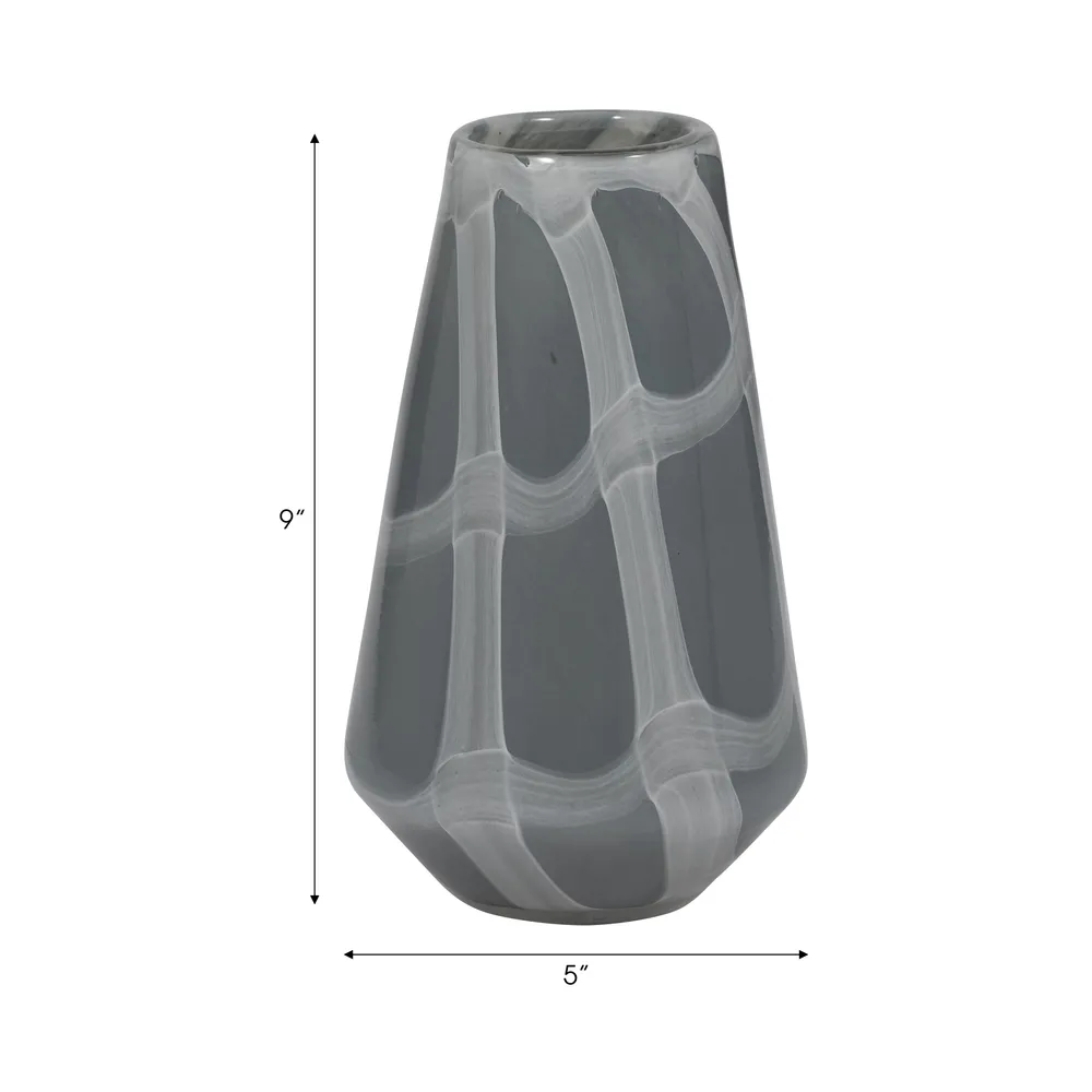 DIGBYDALE GRAY GLASS VASE 9 (IN)