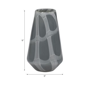 DIGBYDALE GRAY GLASS VASE 9 (IN) 8
