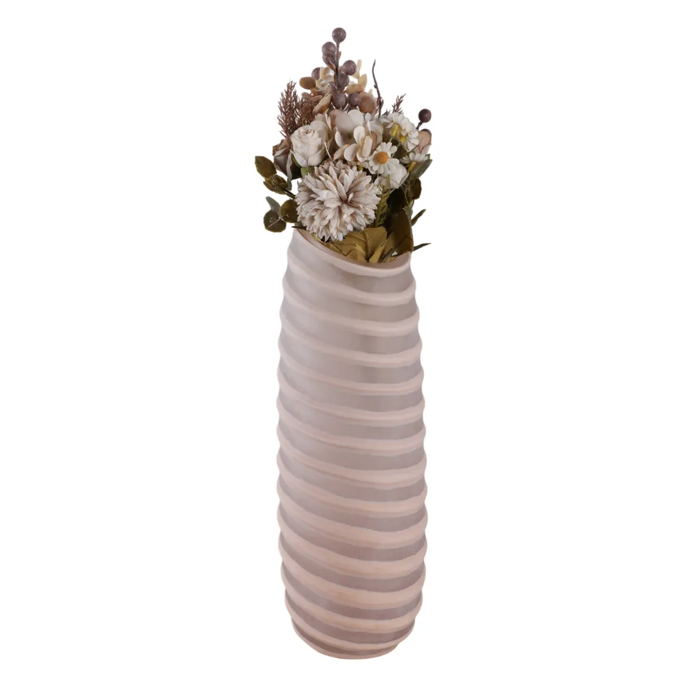 SAMSONWICK IVORY GLASS VASE 16 (IN)