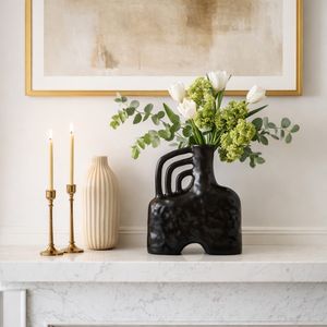 WELDONGROVE BLACK VASE 12 (IN) 2