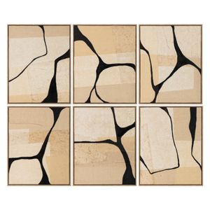 ZOEFORD SET OF 6 BLACK ART 20 (IN) 1