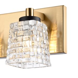 Candace 12'' Wide 2-Light Vanity Light - Satin Brass with Matte Black 3