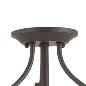 Elipse 19'' Wide 3-Light Semi Flush Mount - Painted Bronze 3