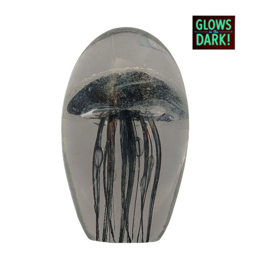 3-3/4" BLACK JELLYFISH GLOW IN DARK 400G