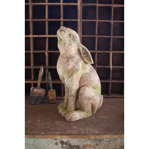 Faux Concrete Rabbit with Head Up 1