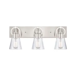 Harnell 23″ Wide 3-Light Vanity Light - Brushed Nickel 1