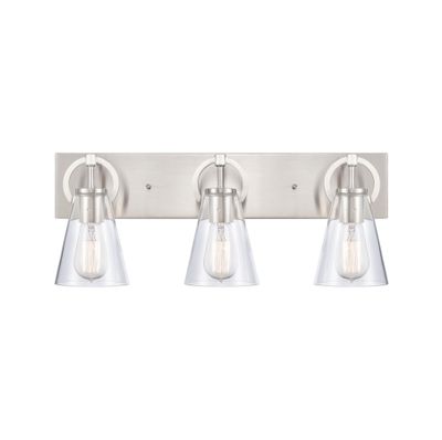 Harnell 23″ Wide 3-Light Vanity Light - Brushed Nickel