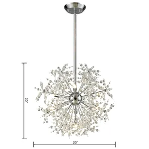 Snowburst 20'' Wide 7-Light Chandelier - Polished Chrome 2