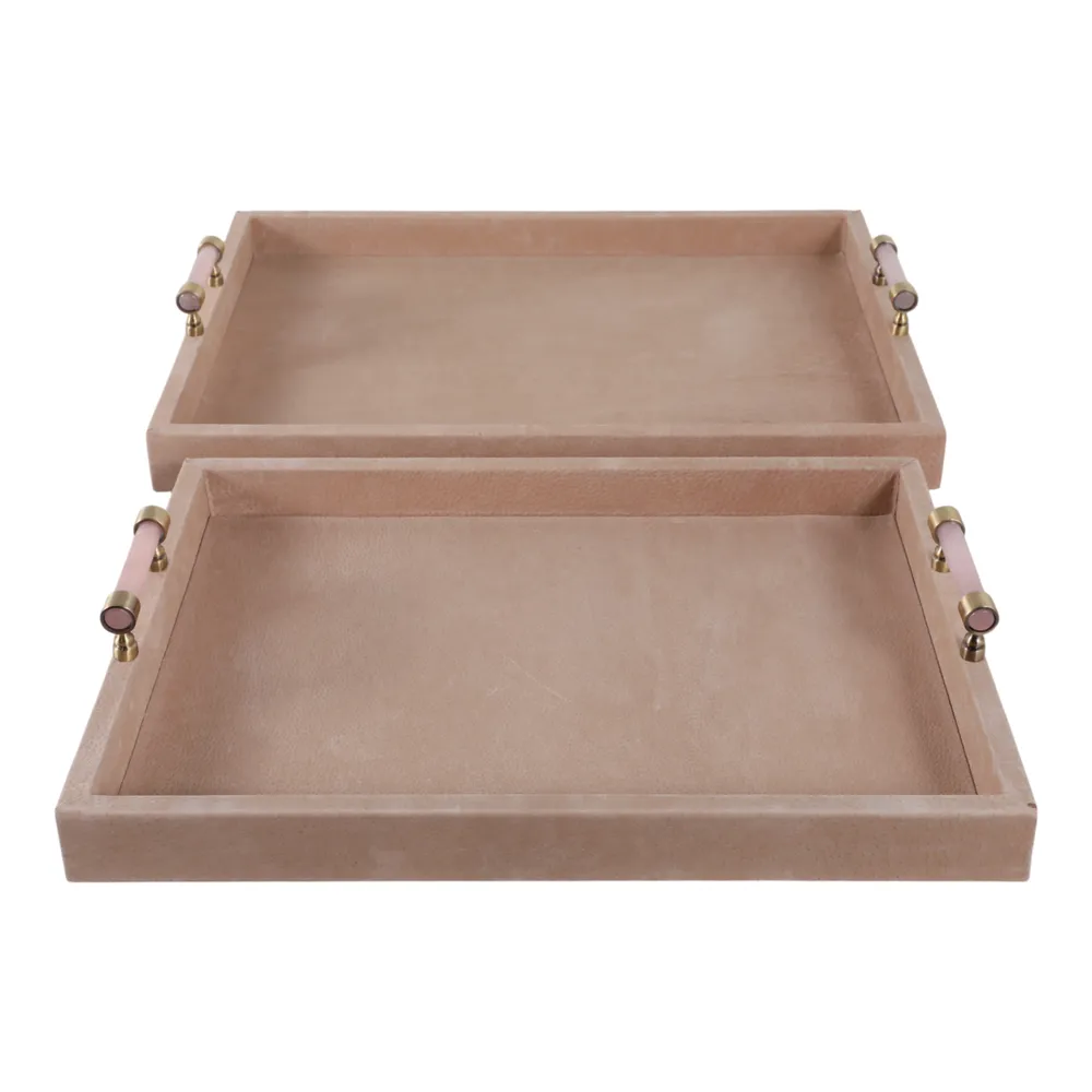 NELSONGATE SET OF 2 TAN TRAY 3 (IN)