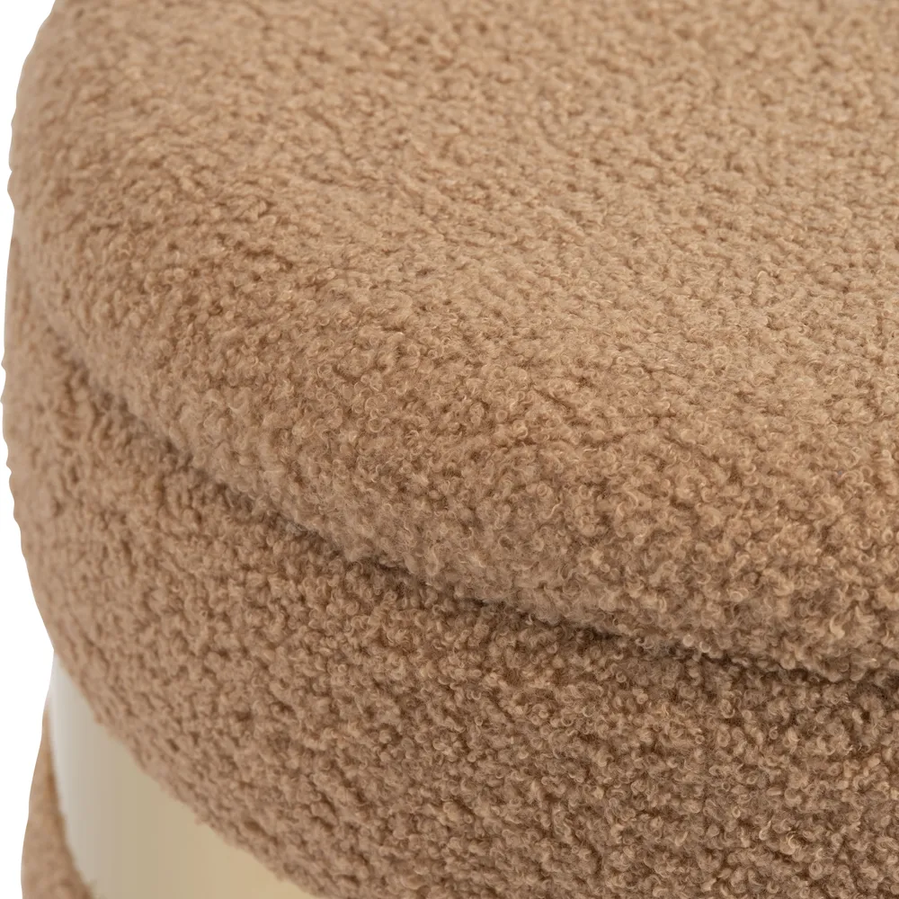 GORDENRIDGE SET OF 2 TAN OTTOMANS 18 (IN)