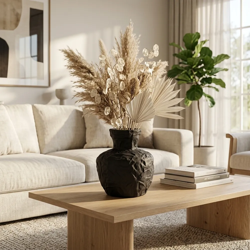 DUNLAPCLIFF BLACK VASE 11 (IN)