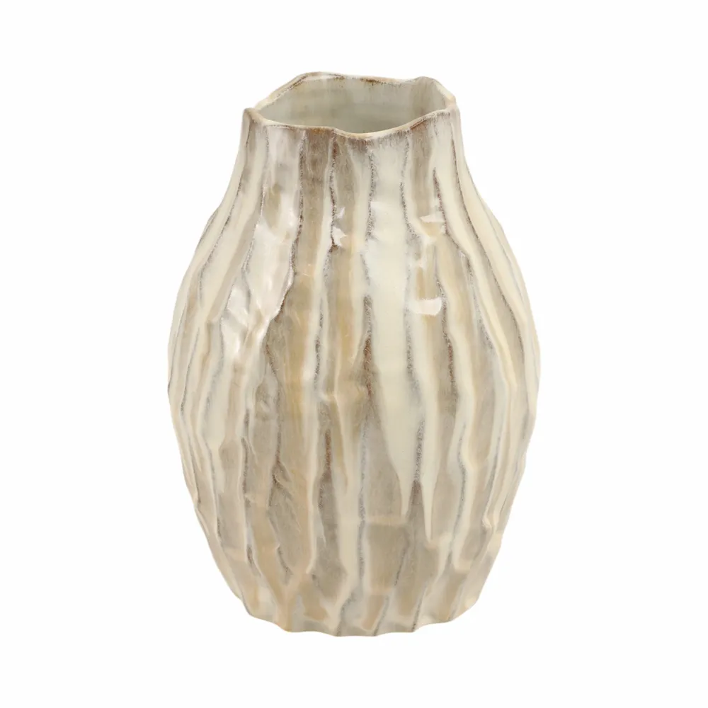 CROSBYLEY CREAM VASE 10 (IN)