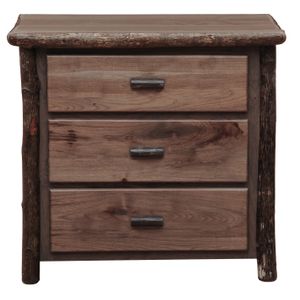 Hickory Log Three Drawer Chest - Cinnamon - Premium Line 4