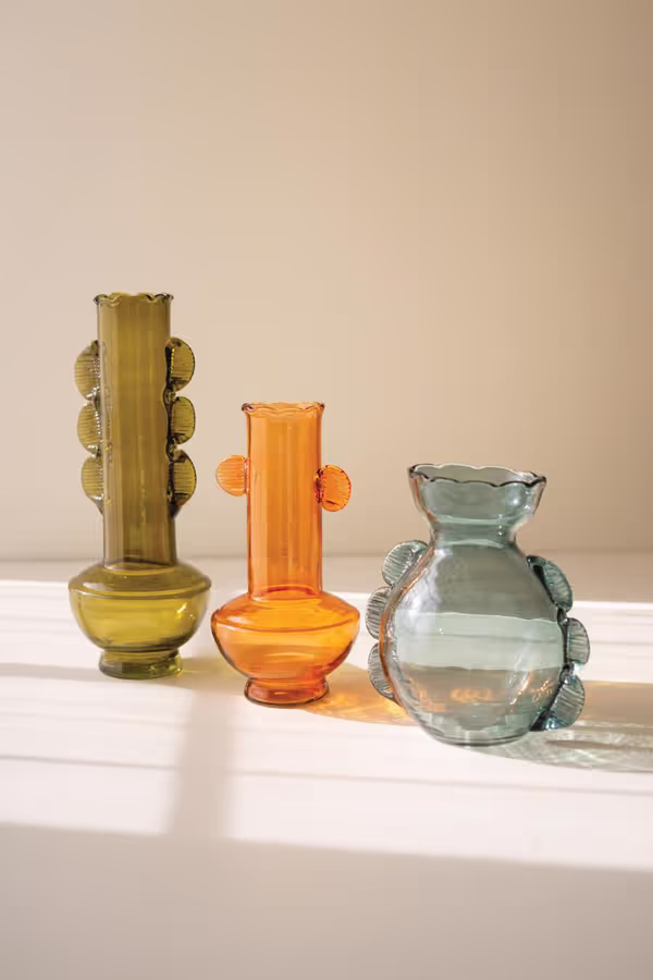 Set of 3 Funky Glass Vases