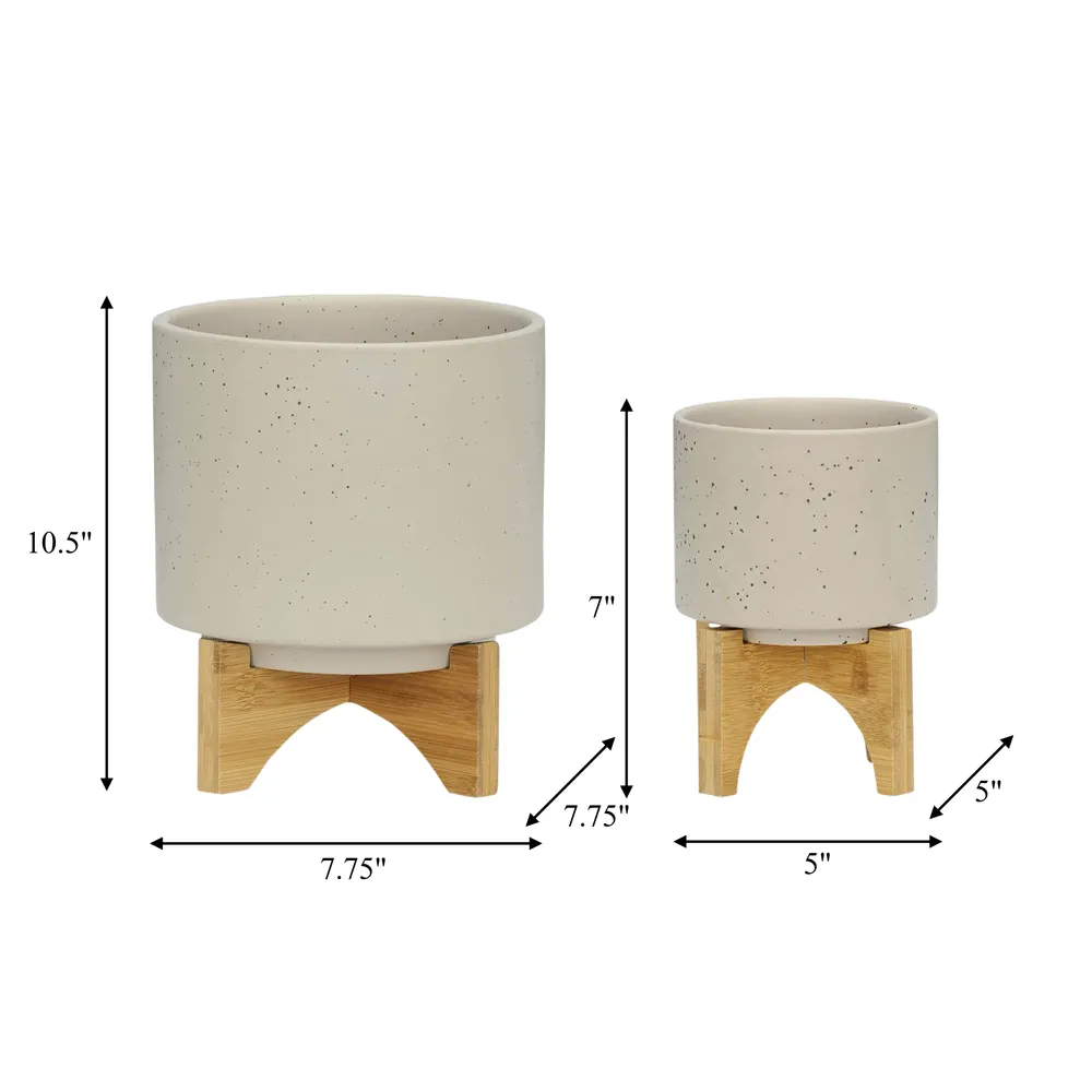 FRAZERWICK SET OF 2 IVORY PLANTER 9 (IN)